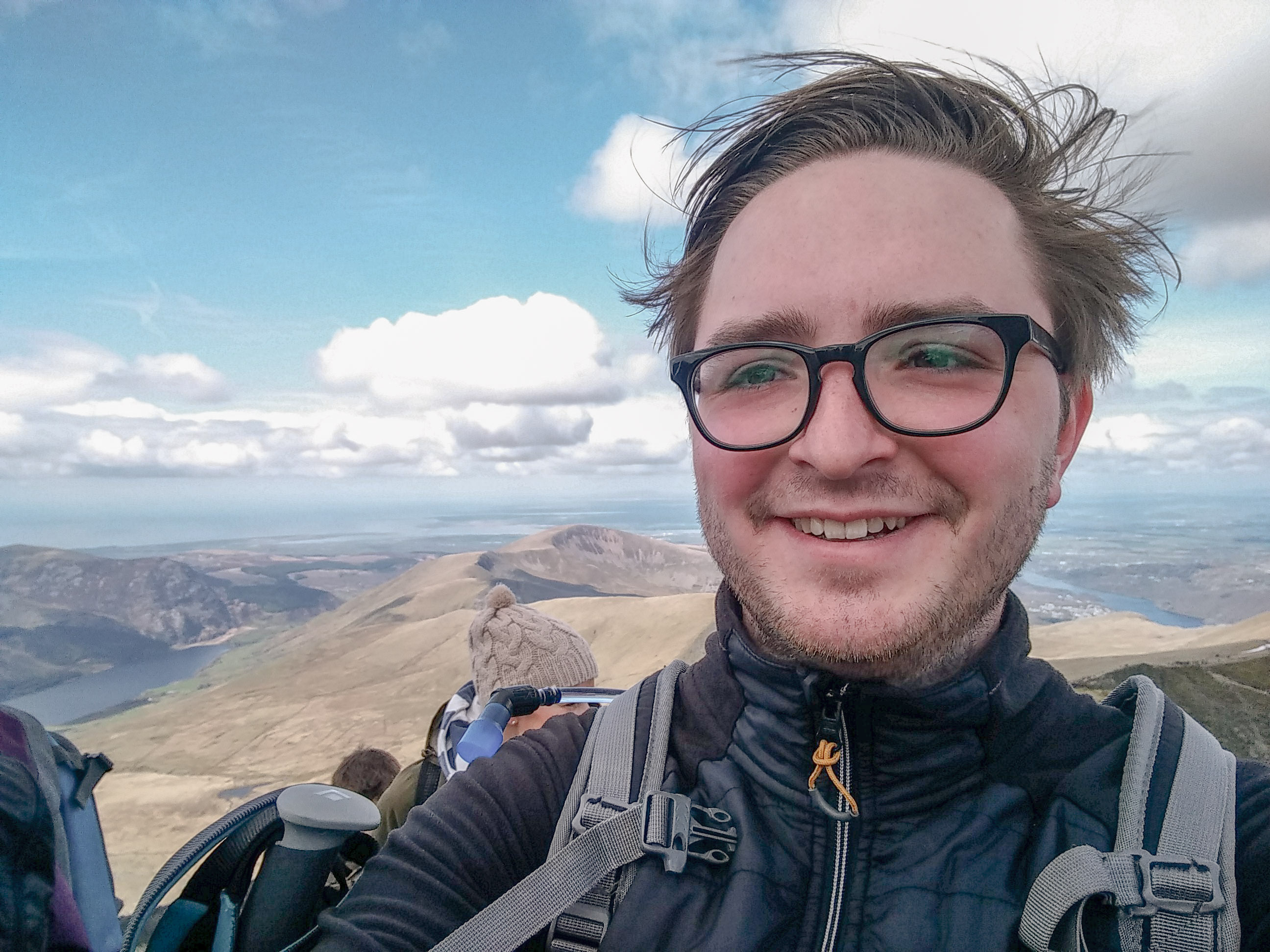 Horrendous mountaintop selfie