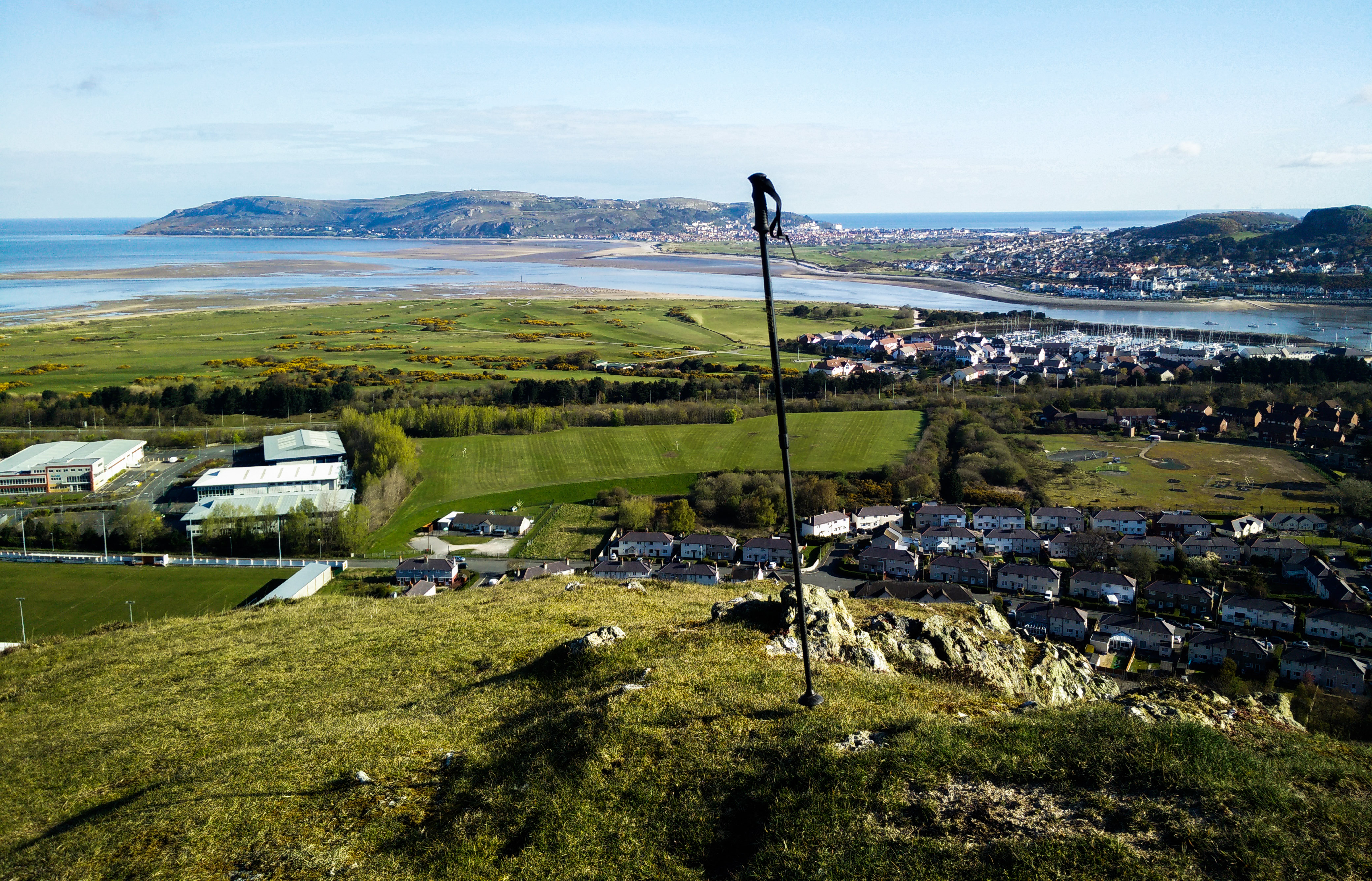 The view from Conwy Mountain over the bay and Llandudno