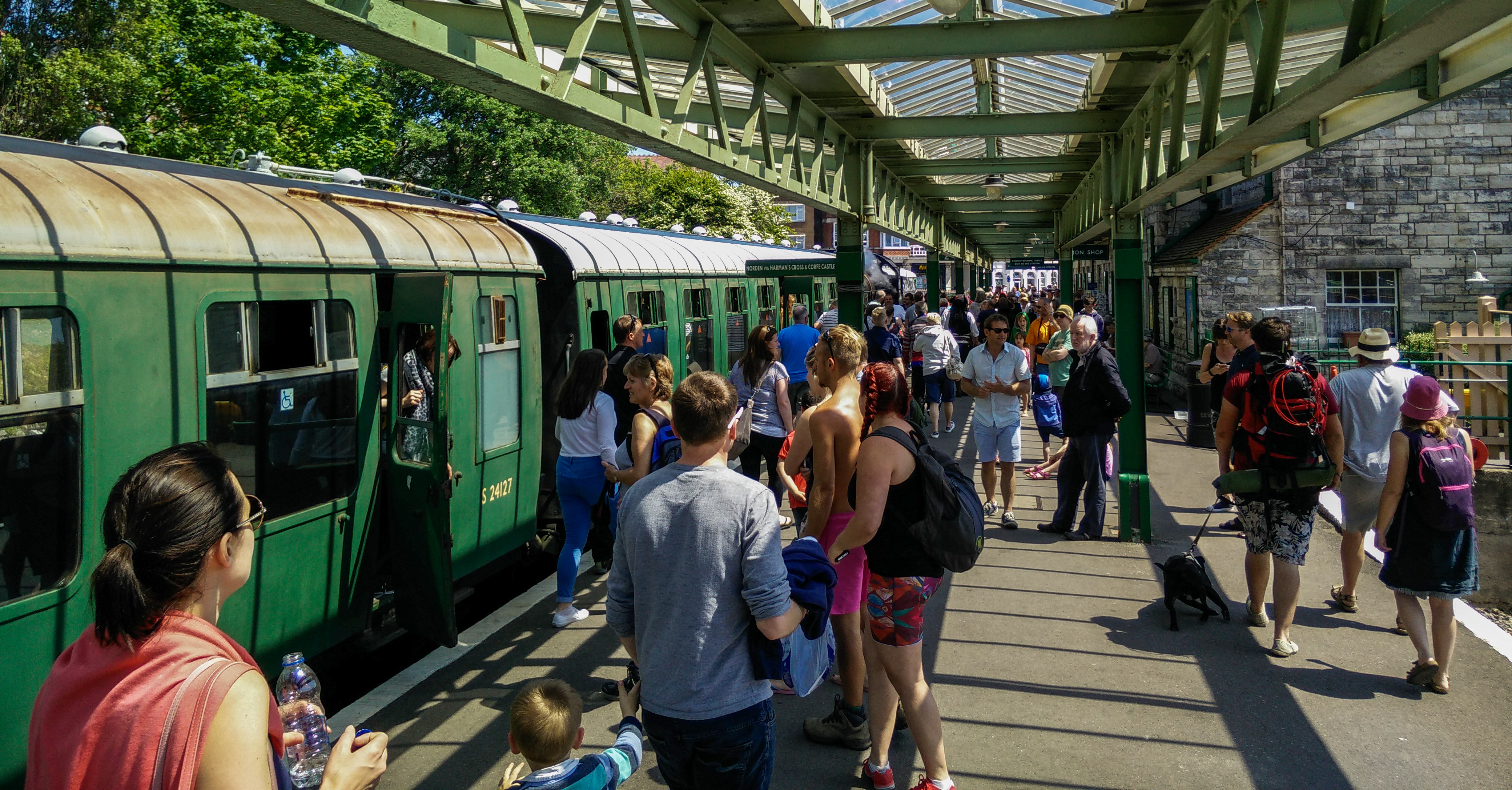 The train at Swanage station.